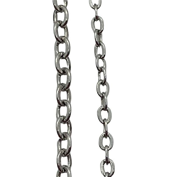 Australian Coin Necklace Womens Silver Tone Unpolished Stone Lobster Clasp 34" - Picture 6 of 12